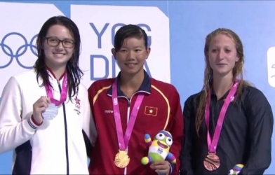 VIDEO: Ánh Viên giành HCV Olympic trẻ với thành tích bỏ xa kỷ lục SEA Games