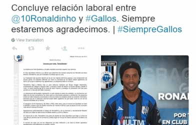 NÓNG: Ronaldinho bất ngờ tuyên bố ra đi