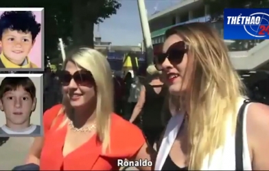 VIDEO: Phản ứng của phái đẹp khi nhìn ảnh CR7, Messi khi còn nhỏ