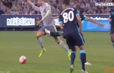 VIDEO: Tình huống Fernando đá vào 'chỗ hiểm' của CR7