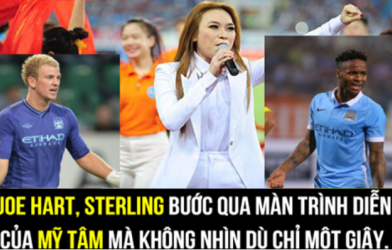 VIDEO: Ca khúc sôi động của Mỹ Tâm trên sân Mỹ Đình và phản ứng của cầu thủ Man City