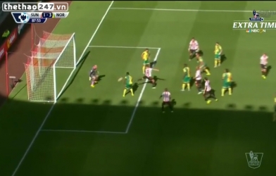 Video bàn thắng: Sunderland 1-3 Norwich City (Vòng 2 NHA 2015/2016)