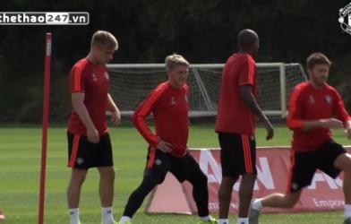 VIDEO: Các cầu thủ MU miệt mài tập luyện cho trận đấu với Club Brugge