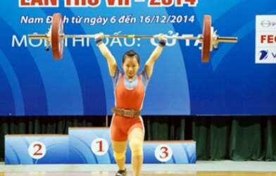 VĐV Việt Nam đoạt hai HCV cử tạ châu Á