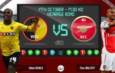 Watford vs Arsenal: Tạo đà hưng phấn, 23h30 ngày 17/10