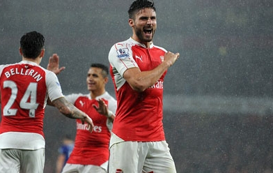 Giroud tỏa sáng, Arsenal giành 3 điểm trước Everton