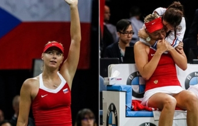 Masha đẫm lệ khi không thể gánh team tại chung kết FED Cup