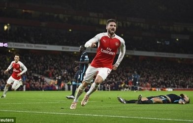 Highlights Arsenal 2-1 Man City: Tam tấu Ozil - Walcott - Giroud tỏa sáng!