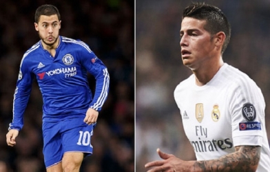 Chuyển nhượng 15/3: Real Madrid chốt đổi James lấy Hazard