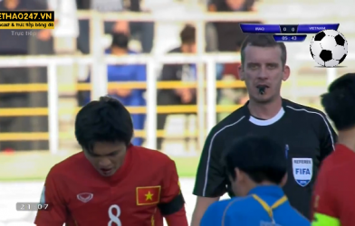 VIDEO: Tình huống Tuấn Anh đổ máu sau pha va chạm với cầu thủ Iraq