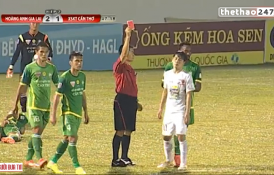 VIDEO: Pha đánh nguội và nhận thẻ đỏ trực tiếp của Minh Vương với Chí Công