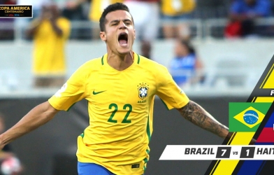 VIDEO: Cú hattrick đẳng cấp của Coutinho vào lưới Haiti