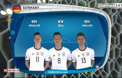 VIDEO: Đội hình ra sân Đức vs Slovakia (Vòng 1/8 Euro 2016)