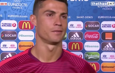 VIDEO: Ronaldo xúc động gần khóc sau chức vô địch đi vào lịch sử