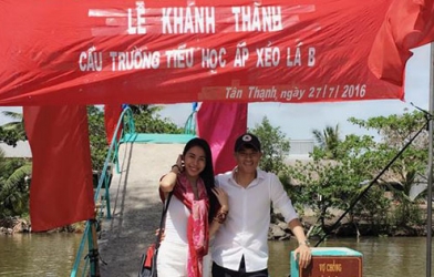 Công Vinh, Thủy Tiên xây cầu giúp trẻ em nghèo đi học