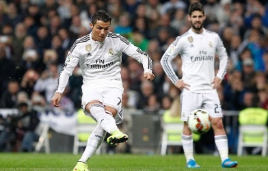 VIDEO: Ronaldo sút phạt đền thành công gỡ hòa cho Real