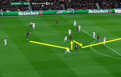 Cách Messi loại bỏ hàng hậu vệ đối phương chỉ với 1 pha chạm bóng