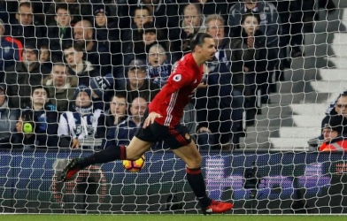 Ibrahimovic mở tỷ số cho MU ngay phút thứ 5 vs West Brom