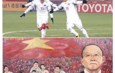 Tiến Dũng và đồng đội vỡ òa cảm xúc trên Facebook