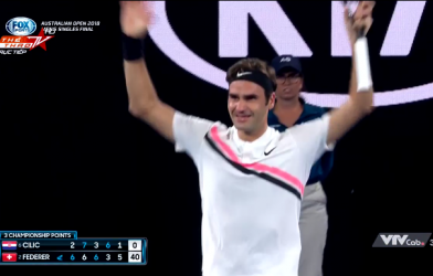 Federer đăng quang kịch tính sau 5 set trước Cilic- AusOpen!