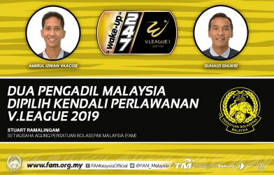 2 trọng tài Malaysia bắt chính những trận cầu đinh tại V-League