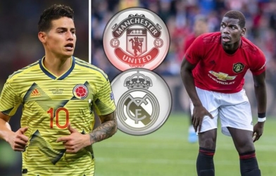 Chuyển nhượng MU ngày 6/8: James Rodriguez + nhiều tiền = Pogba?