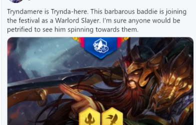 Tryndamere sẽ xuất hiện trong ĐTCL phiên bản 4.5