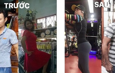 Nhờ tập GYM, cặp đôi U40 lột xác ngoạn mục