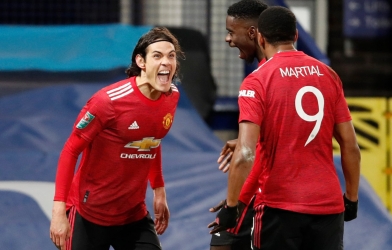 Cavani tỏa sáng, MU hạ Everton ngay trên sân khách