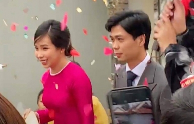 Công Phượng, Viên Minh hạnh phúc rạng ngời trong lễ cưới