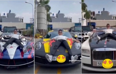 VIDEO: Minh 'Nhựa' gây sốt khi chơi cầu trượt trên hàng loạt siêu xe