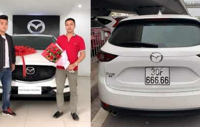 Chủ nhân xe Mazda CX-5 bất ngờ bấm được biển số 'ngũ quý 6'