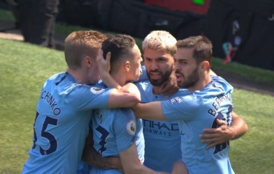 Bảng xếp hạng Ngoại hạng Anh vòng 35: Man City lên top 1