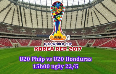 Link xem U20 Pháp vs U20 Honduras, 15h00 - 22/5: ĐH ra sân