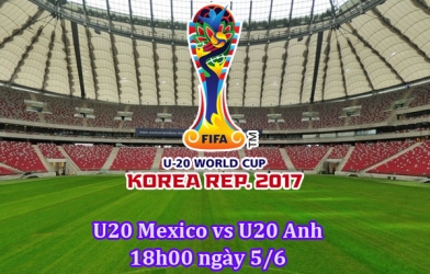 Kết quả U20 Mexico vs U20 Anh: Thắng nhọc