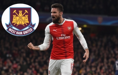 West Ham tính 'cuỗm' Giroud khỏi Arsenal