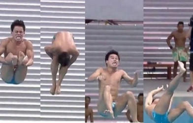 VIDEO: 'Cười vỡ bụng' với màn nhảy cầu thảm hoạ của VĐV Philippines