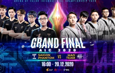 Lịch thi đấu chung kết AIC Liên Quân Mobile 2020 hôm nay 20/12