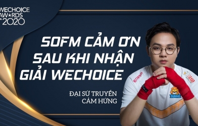 VIDEO: SofM gửi lời cảm ơn sau khi nhận giải tại WeChoice 2020