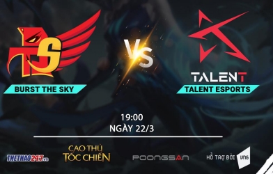 Burst The Sky vs Talent Esports: 'Không làm' liệu tiếp tục 'có ăn'?