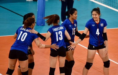 Bóng chuyền nữ Thái Lan thắng tuyệt đối trước Indonesia ở SEA Games 30