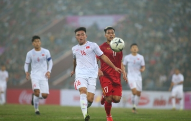 VIDEO: Bộ đôi Việt Cường - Thanh Minh phối hợp gỡ hòa cho U22 Việt Nam