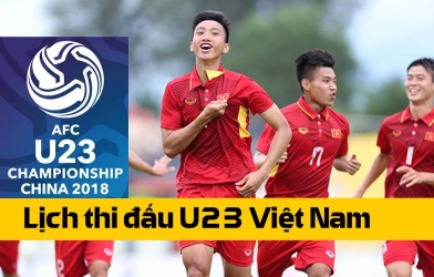 Lịch thi đấu U23 Việt Nam tại CHUNG KẾT U23 châu Á 2018