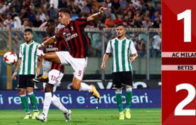 Highlights: AC Milan 1-2 Real Betis (Giao hữu)