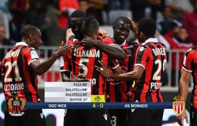 Highlights: OGC Nice 4-0 Monaco (Ligue I)