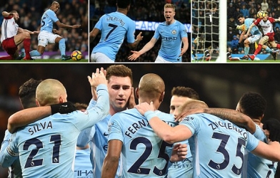 Highlights: Man City 3-0 West Brom (Vòng 25 Ngoại hạng Anh)