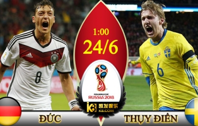 Soi kèo World cup Đức vs Thụy Điển, 01h00 ngày 24/6