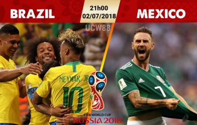 Soi kèo World Cup 2018 Brazil vs Mexico, 21h00, ngày 2/7