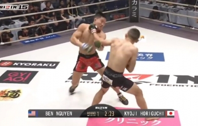 VIDEO: Võ sĩ gốc Việt Ben Nguyễn bị đối thủ người Nhật Kyoji Horiguchi hạ knockout