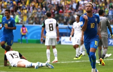 Coutinho và Neymar ghi bàn trong 6 phút bù giờ, Brazil hạ Costa Rica